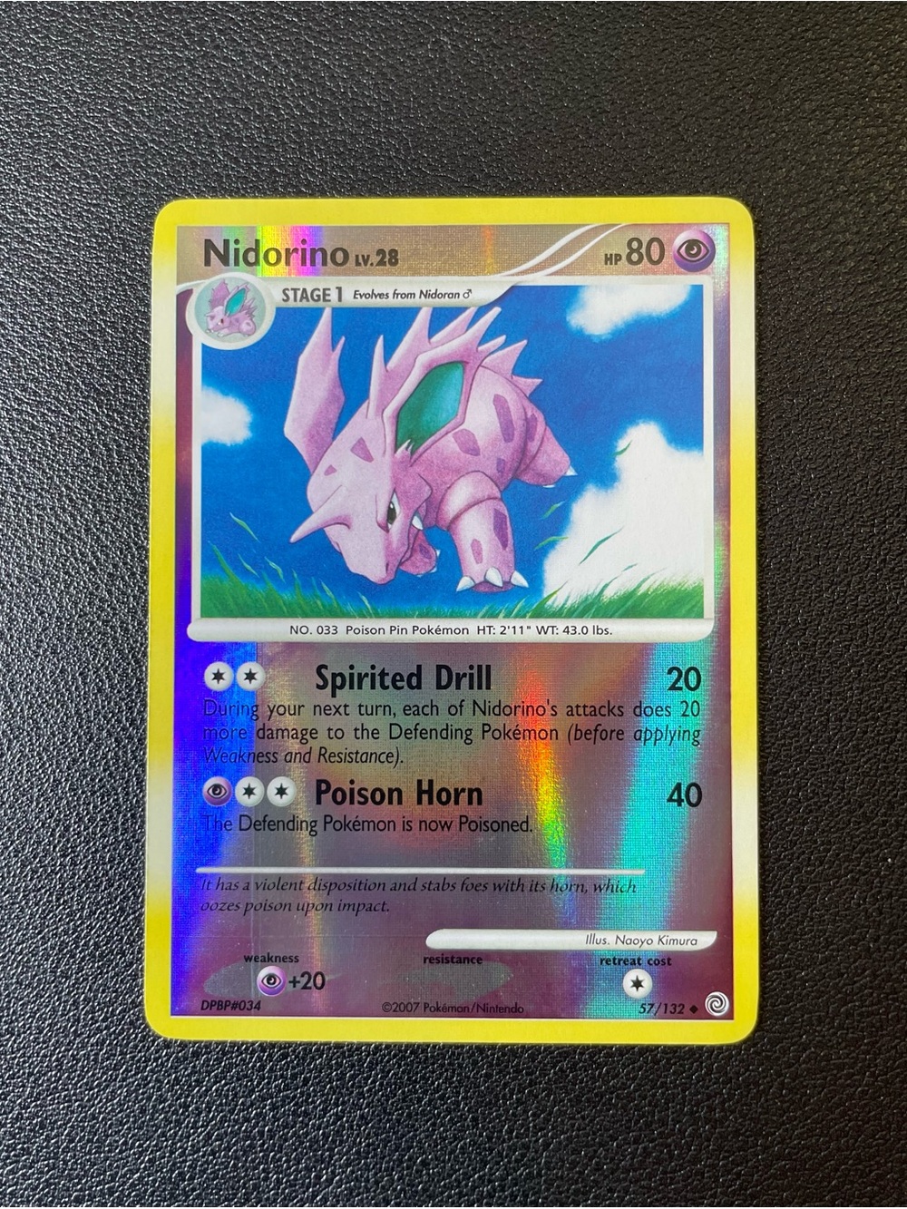 Nidorino #57/Reverse Holo/Pokemon Secret Wonders